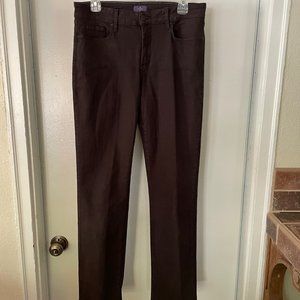 NYDJ Brown Straight Leg Jeans Size 10